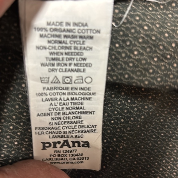 prAna Men’s Slim Fit Button Down Shirt 100% Organic Cotton Size XL - Picture 5 of 8